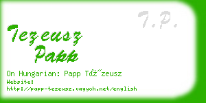 tezeusz papp business card